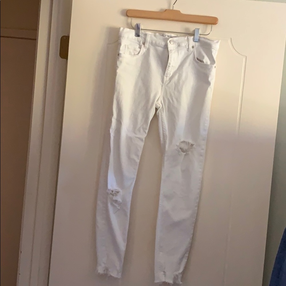 Free people ripped white jeans